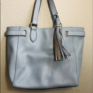 Cole Haan soft blue pebble leather bag